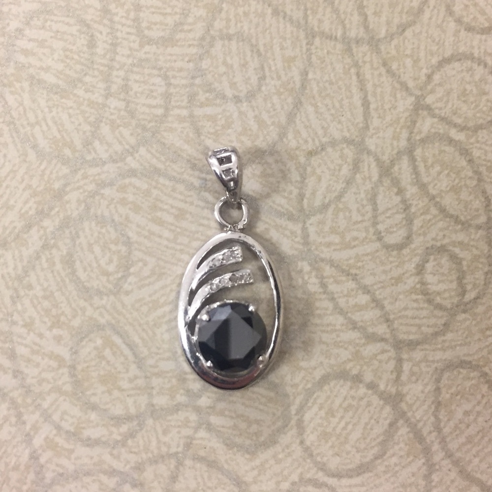 1.50Ct. Opaque Black Moissanite Pendant